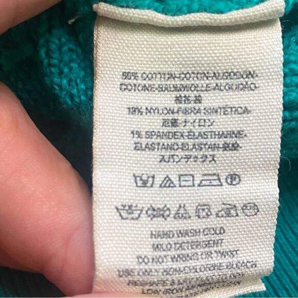 Free People Teal Boucle Cotton Blend Found My Friend Pullover Sweatshirt - Picture 11 of 12